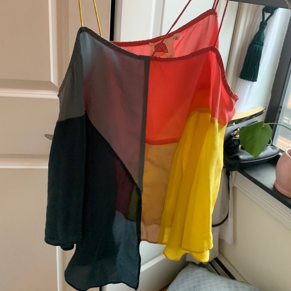 Anthropologie asymmetrical color block cami - Picture 2 of 2